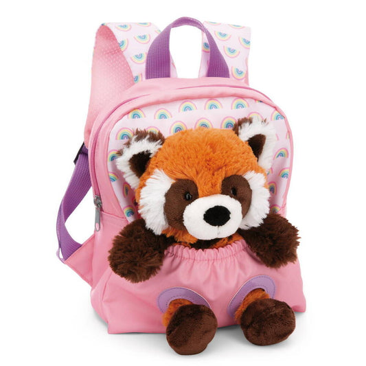 Rucksack rosa mit Rotem Panda