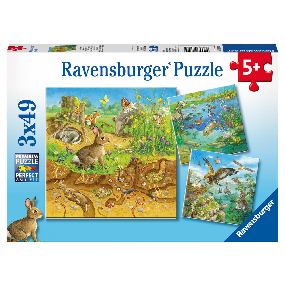 Puzzle Tiere in ihren