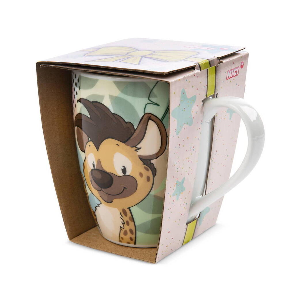 Tasse Hyäne Helgi & Tenrek Terek in Geschenkverpackung