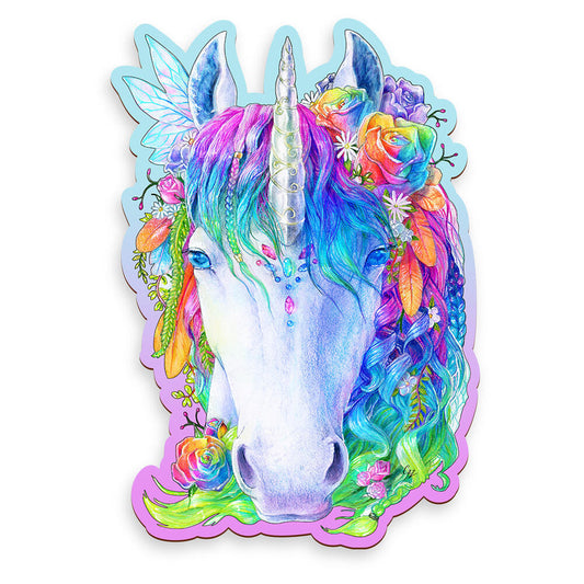 Puzzle Holz M Stylish Unicorn