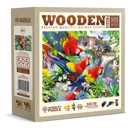 Puzzle Holz L Parrot Island